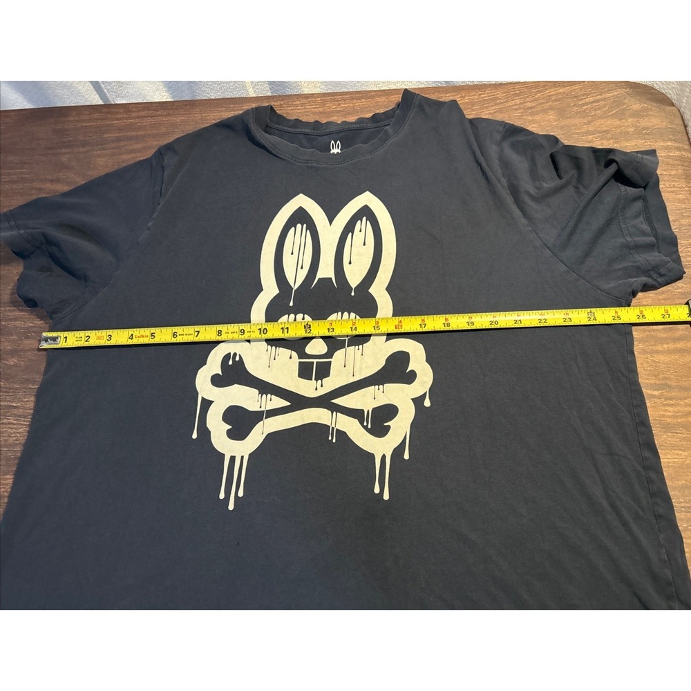 Physco Bunny Men's TShirt Size 1XL Navy Blue Short Sleeve Pima Cotton